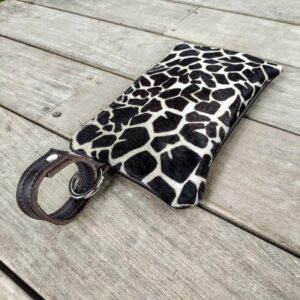 pochette cavallino giraffa pelle testa di moro