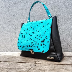 Dottò borsa zaino turchese